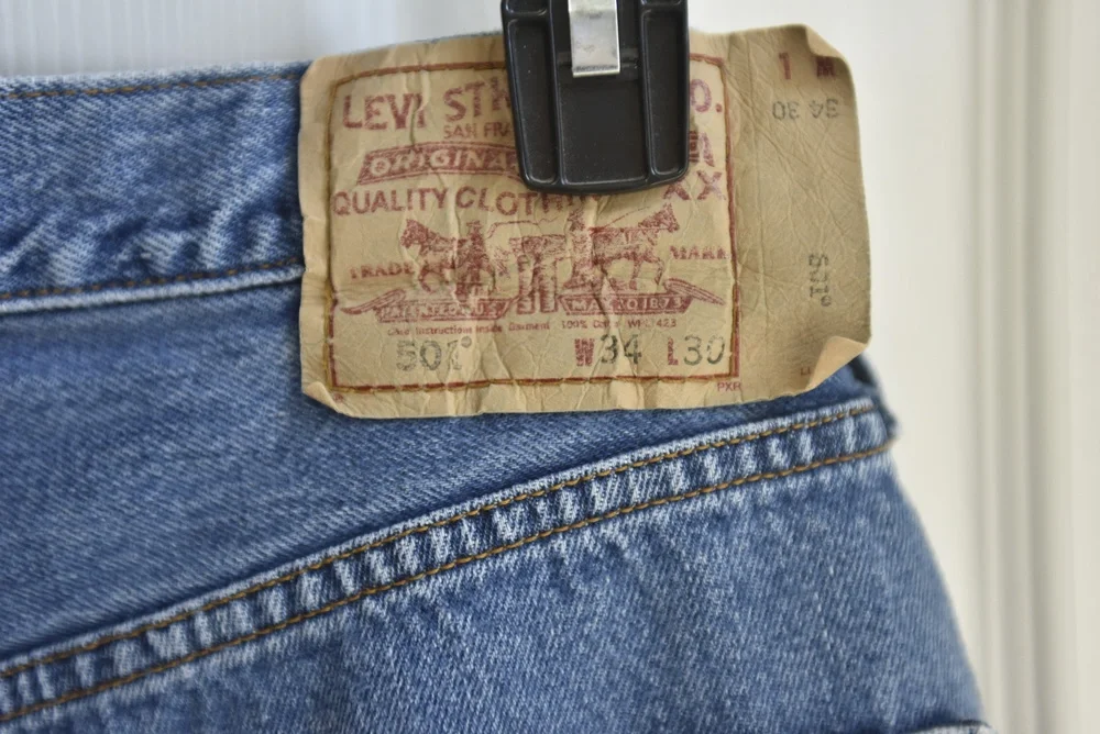 Levi's 501 Straight Leg Jeans Blue Denim W34 L30 Vintage LSC530